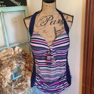 Bold halter swim top